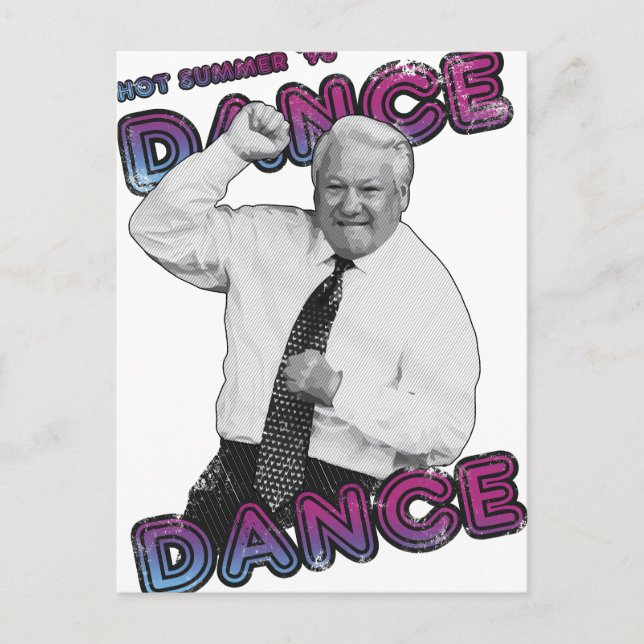 Boris Yeltsin Dance Dance Hot Summer 1996 Postcard (Front)