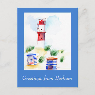 Borkum customisable Greetings Postcard