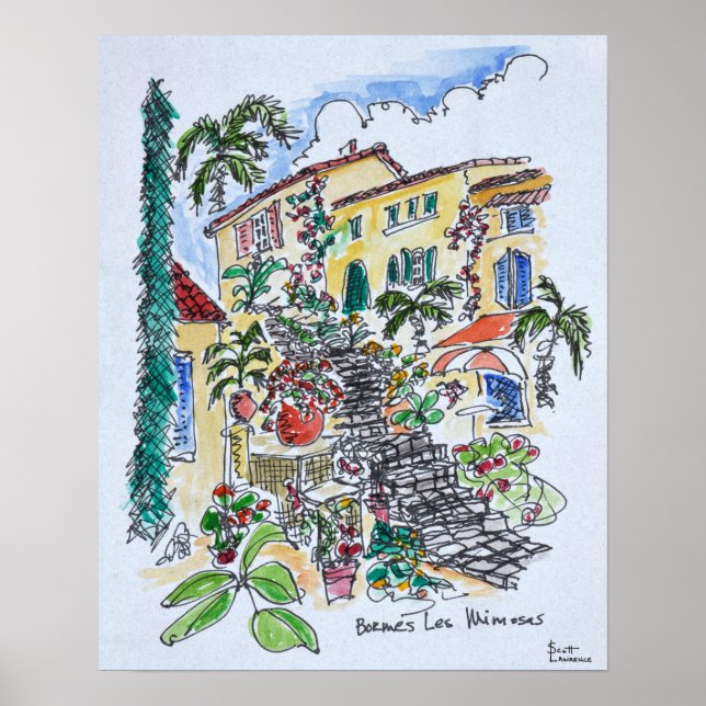 Bormes-les-Mimosas | Provence-alpes-cote d'azur Poster (Front)