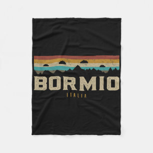 Bormio Mountains Italy Hiking Outdoors Retro Fleece Blanket