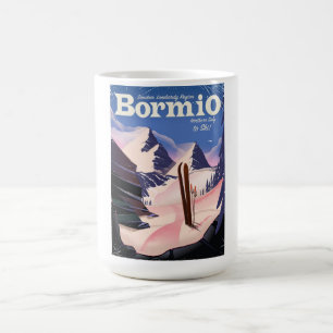 Bormio,Sondrio, Lombardy Region, Italy ski poster. Coffee Mug