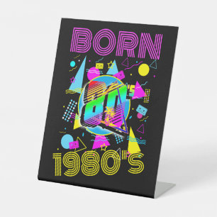 Born 1980's Retro 80"s Cassette Tape  Pedestal Sign