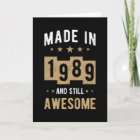 Born 1989 Birthday Gift Awesome