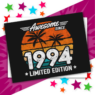 Born 1994 Limited Edition Retro Awesome Since 1994 Postcard