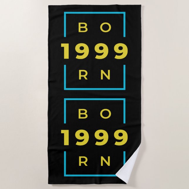 Born 1999 steel young Beach Towel (Front)