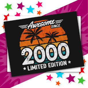 Born 2000 Limited Edition Retro Awesome Since 2000 Postcard
