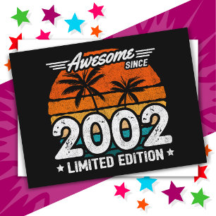 Born 2002 Limited Edition Retro Awesome Since 2002 Postcard