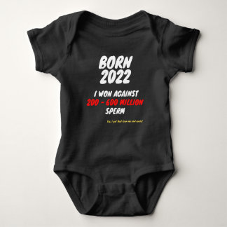 Born 2022 - I AM A WINNER Baby Strampler Baby Bodysuit