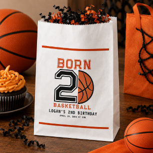 Born 2 Ball Basketball 2nd Birthday Party Favour Bag