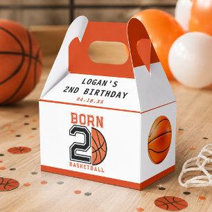 Born 2 Ball Basketball 2nd Birthday Party Favour Box