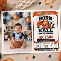 Born 2 Ball Sports Boy 2nd Birthday party