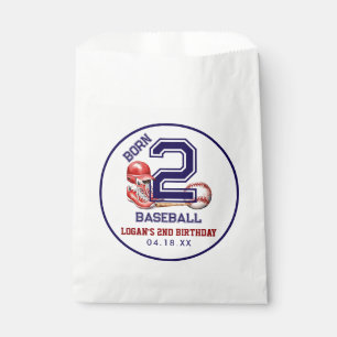 Born 2 Baseball   Sports Theme Boy's 2nd Birthday  Favour Bag