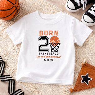 Born 2 Basketball   Sports Boy's 2nd Birthday Baby T-Shirt