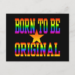 Born 2 Be Original postcard, customise Postcard