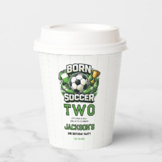 Born 2 Soccer Sports Themed Boy 2nd Birthday Party Paper Cups