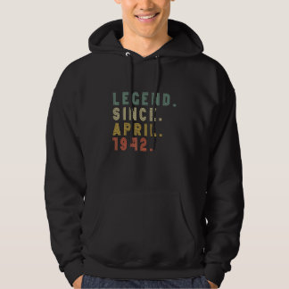 Born 80 Year Old 80th Birthday Retro Legend Since  Hoodie