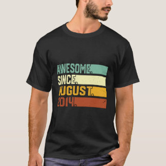 Born 9Th 9 Years Awesome Since August 2014 T-Shirt