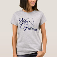 "Born a Capricorn" Zodiac Typographic Apparel
