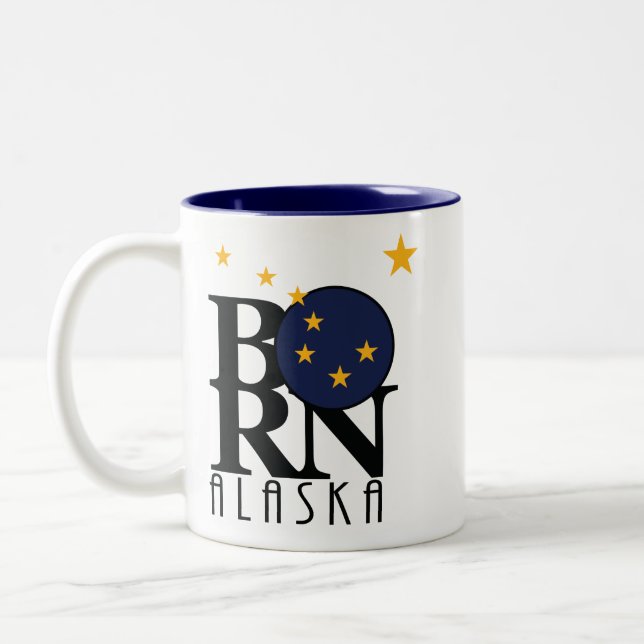 BORN Alaska 11oz Two-Tone Coffee Mug (Left)