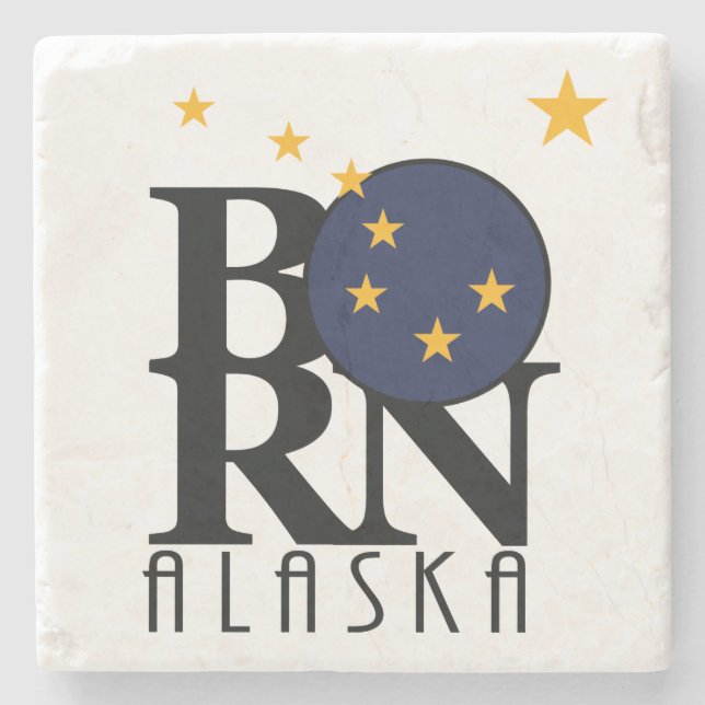 BORN Alaska Stone Coaster (Front)