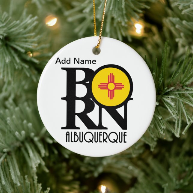 BORN Albuquerque Custom Ceramic Ornament (Tree)