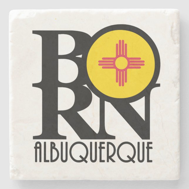 BORN Albuquerque Stone Coaster (Front)