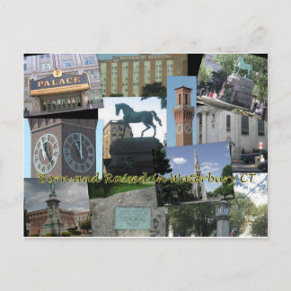 Born and Raised in Waterbury CT Postcard