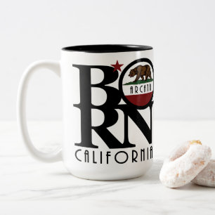 BORN Arcata California 15oz Two-Tone Coffee Mug