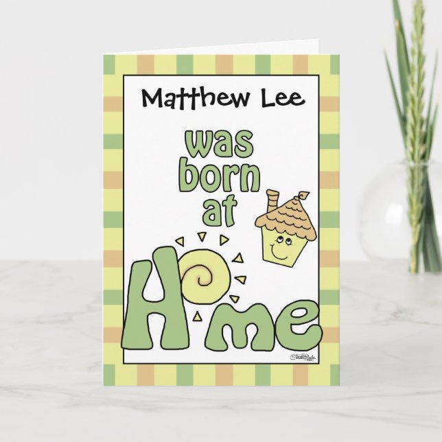Born at Home Personalised Birth Announcement (Front)