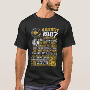 Born August Leo 1987 33rd birthday gifts TShirt