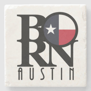BORN Austin Texas Stone Coaster