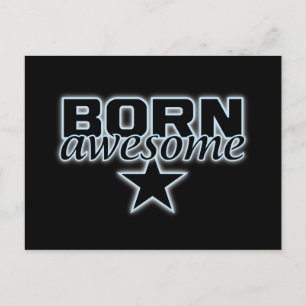Born Awesome postcard