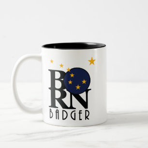 BORN Badger Alaska 11oz Two-Tone Coffee Mug