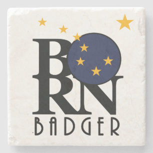 BORN Badger Alaska Stone Coaster