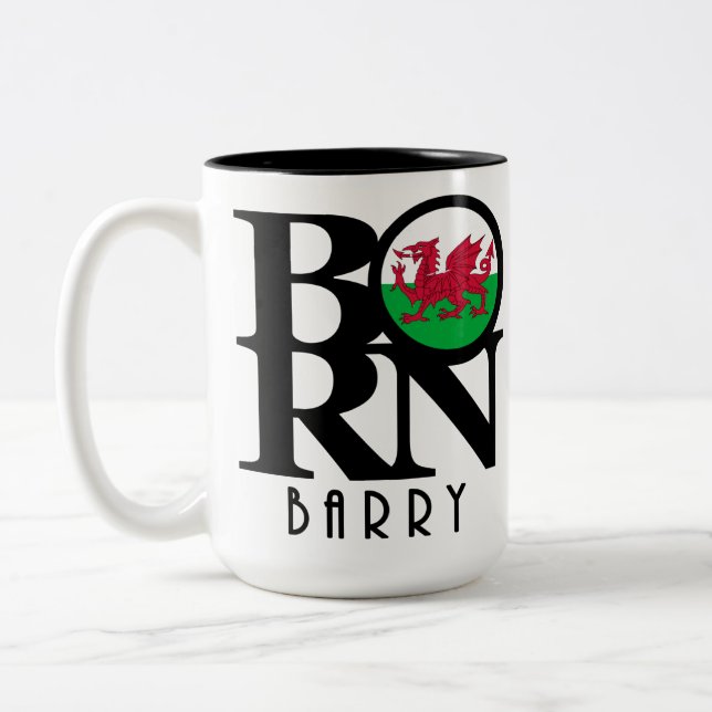 BORN Barry Wales 15oz Two-Tone Coffee Mug (Left)