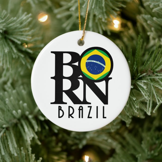 BORN Brazil Ceramic Ornament (Tree)