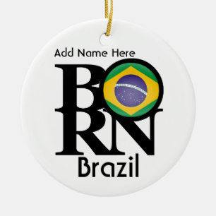 BORN Brazil Personalised Ceramic Ornament