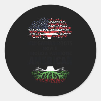 Born Bulgarian Bulgaria American Usa Citizenship Classic Round Sticker