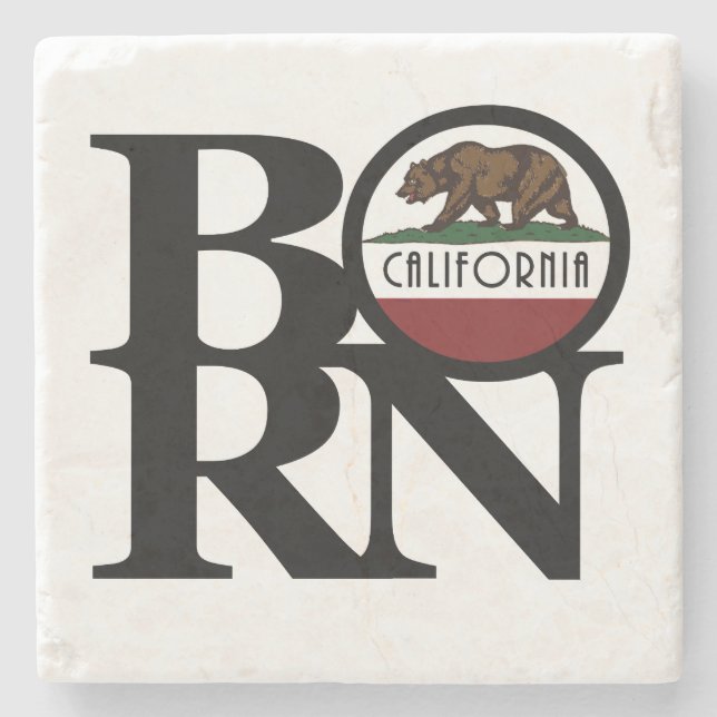 BORN California Stone Coaster (Front)
