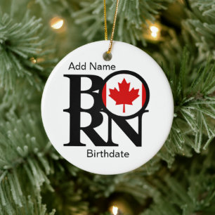 BORN Canada Custom Ceramic Ornament