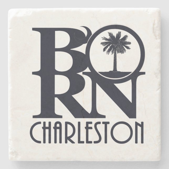 BORN Charleston SC Stone Coaster (Front)