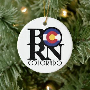 BORN Colorado Ceramic Ornament