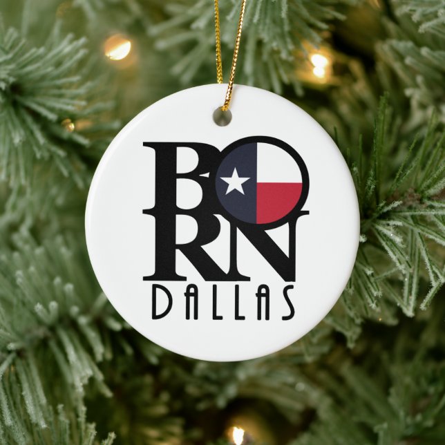 BORN Dallas Texas Ceramic Ornament (Tree)