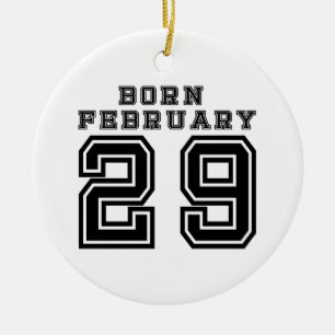Born February 29 Ceramic Tree Decoration