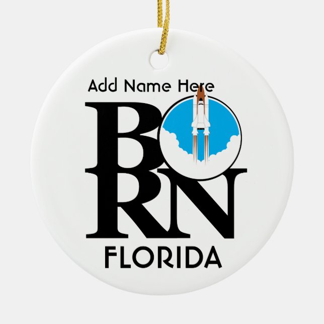 BORN Florida Shuttle Ceramic Ornament (Front)