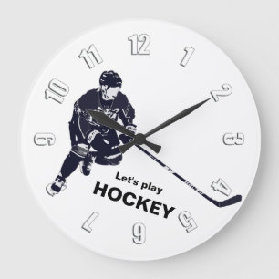 Born for Hockey - Hockey Player Large Clock