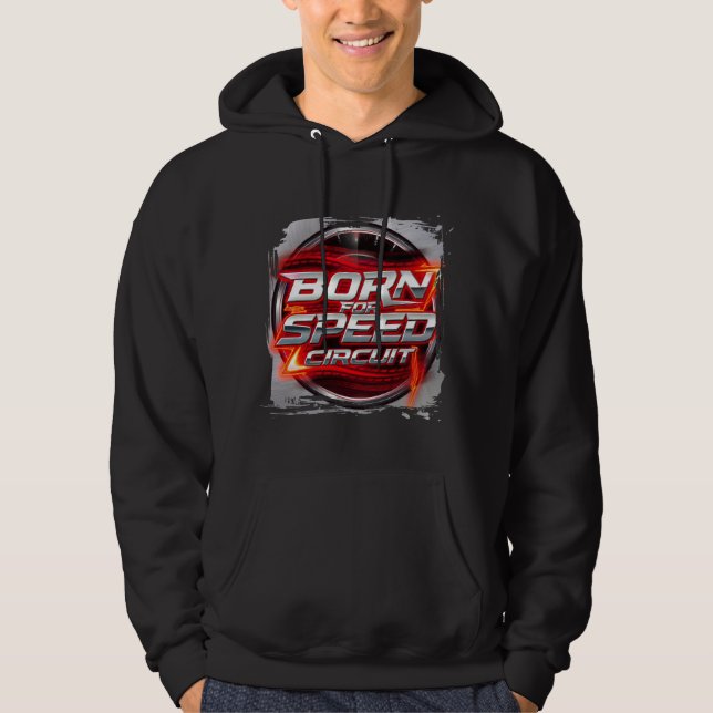 Born for Speed Circuit Motion Lines Hoodie – Racin (Front)