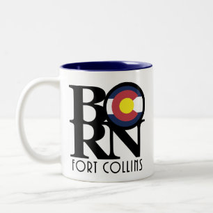 BORN Fort Collins Colorado 11oz Two-Tone Coffee Mug