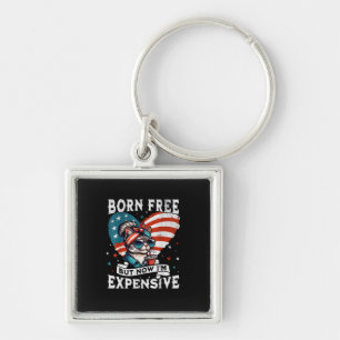 Born Free But Now I'm Expensive Funny Mum Bun Cat Key Ring