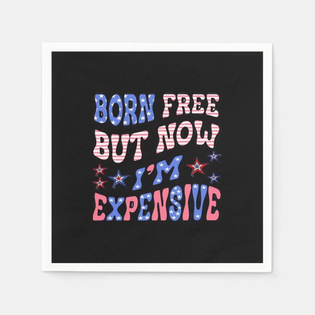 Born Free But Now I'm Expensive Sloth Napkin (Front)